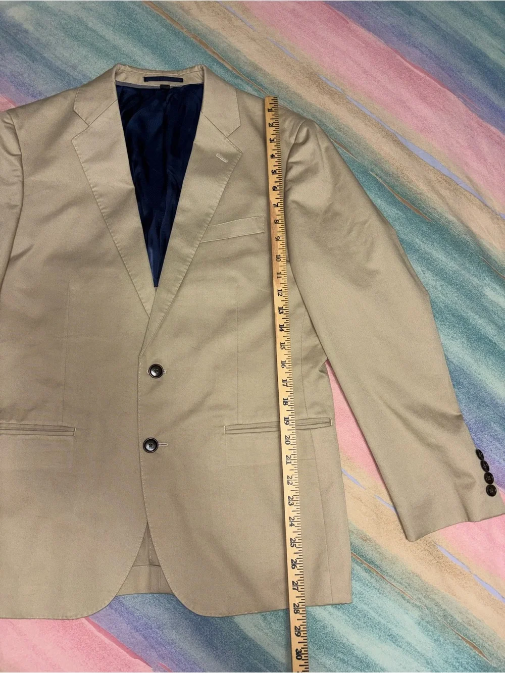 J. Crew Ludlow Slim tan Italian Suit (Jacket/Pants) size 40S cotton